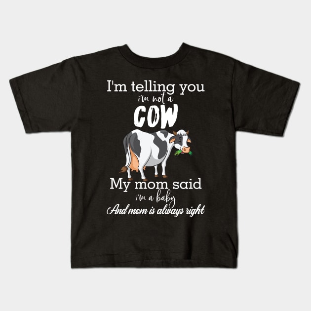 Great cow lady present idea for mamma Kids T-Shirt by reginaturner